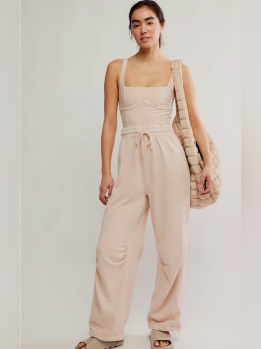 FREE PEOPLE MOVEMENT Inbound Blush Bodice Womens Jumpsuit NWOT